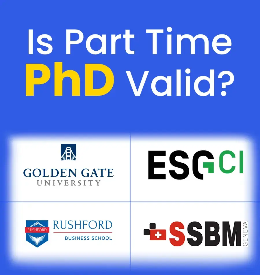 is part time phd valid
