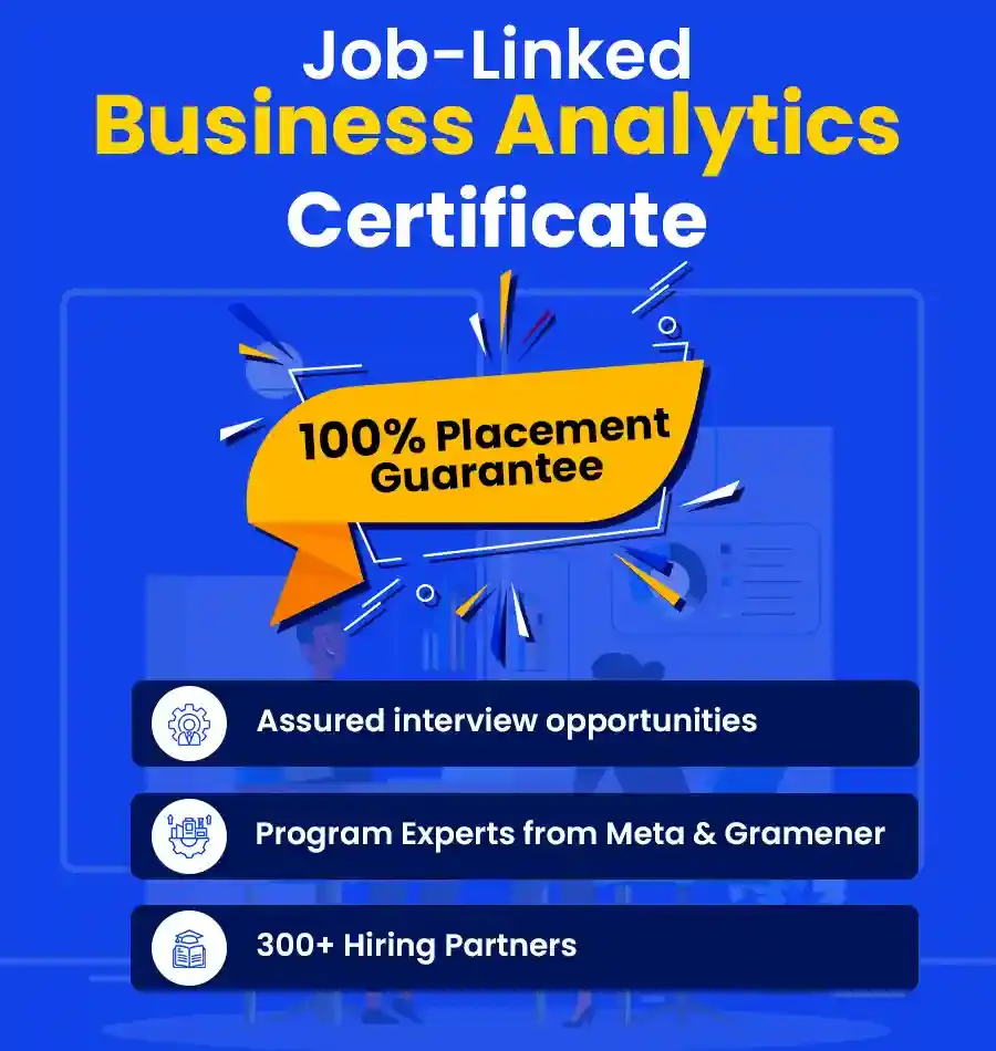 job linked business analytics certificate....