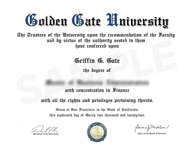 Golden gate sample certificate...