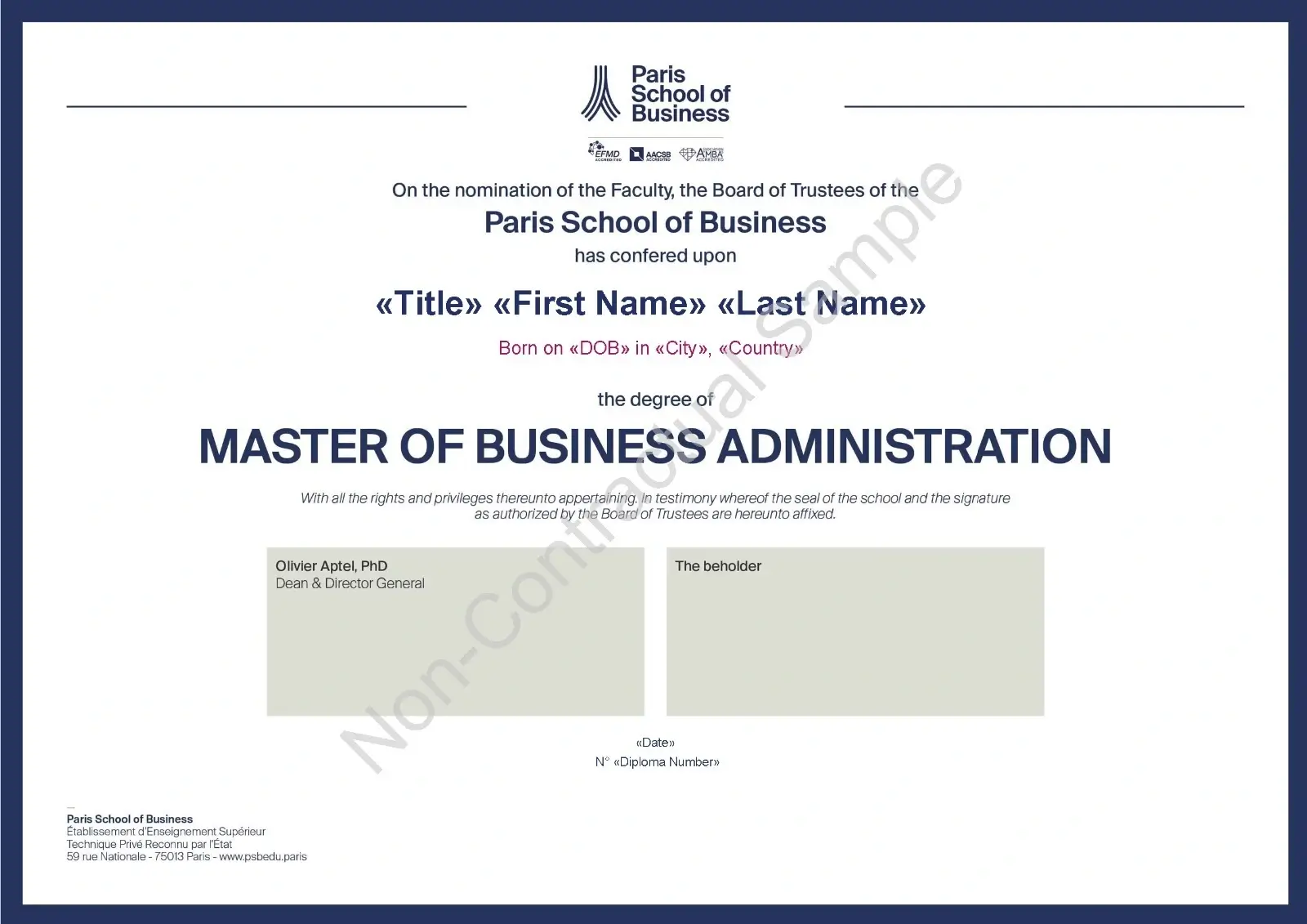 Paris_School_of_Business_ _sample_certificate