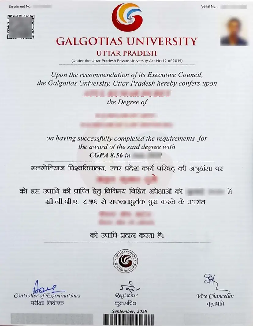 galgotias university online