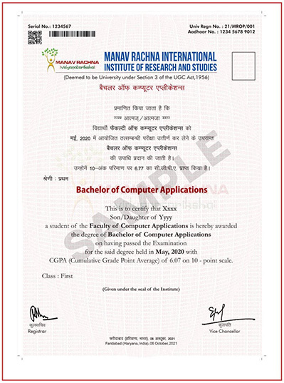 manav rachna university online_sample certificate