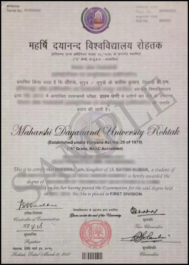 mdu maharishi dayanand university online