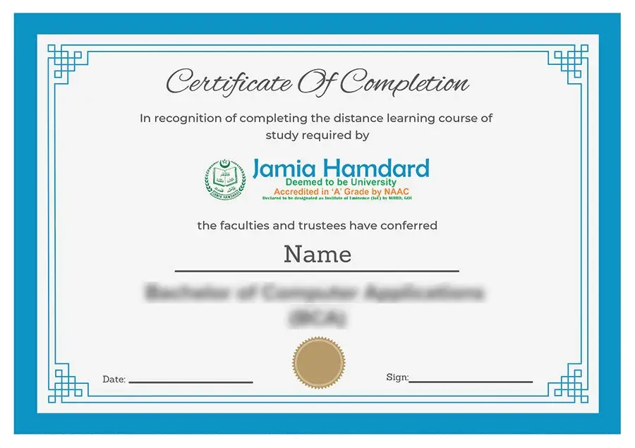 online jamia hamdard sample certificate