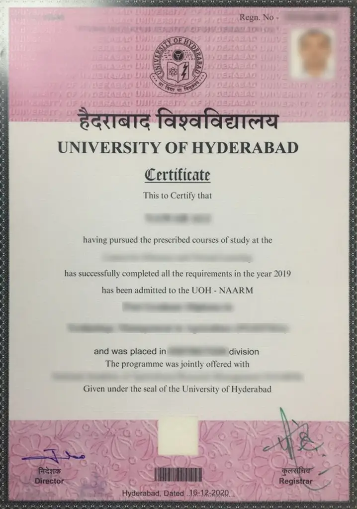 university of hyderabad distance education