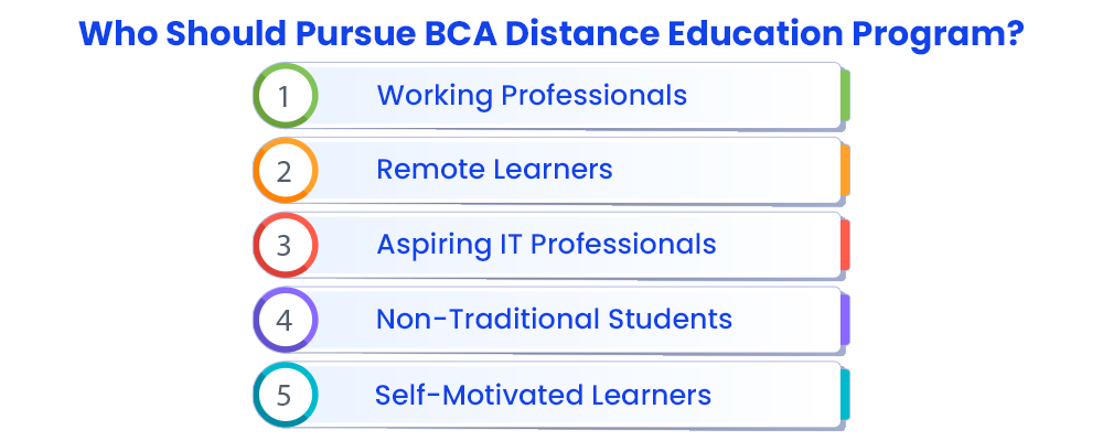 Who Should Pursue BCA Distance Education Program?