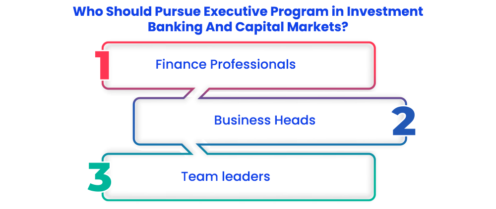 Who Should Pursue Executive Program in Investment Banking And Capital Markets?