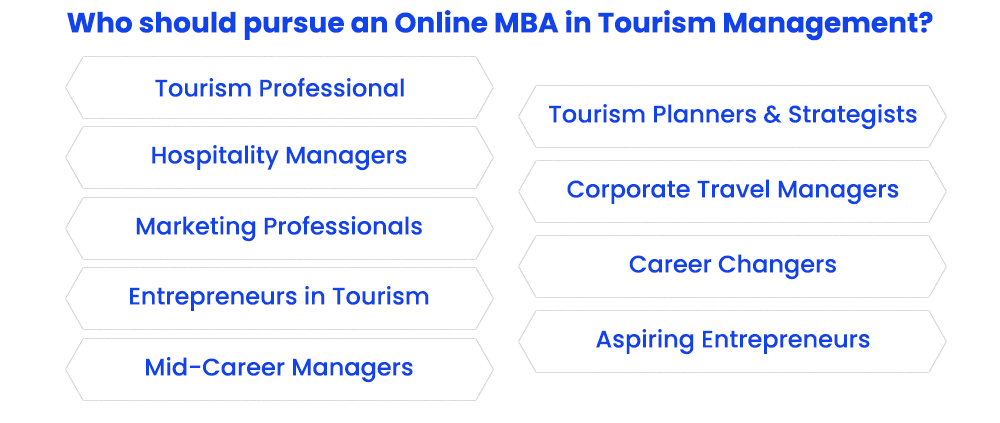 Who should pursue an Online MBA in Tourism Management?