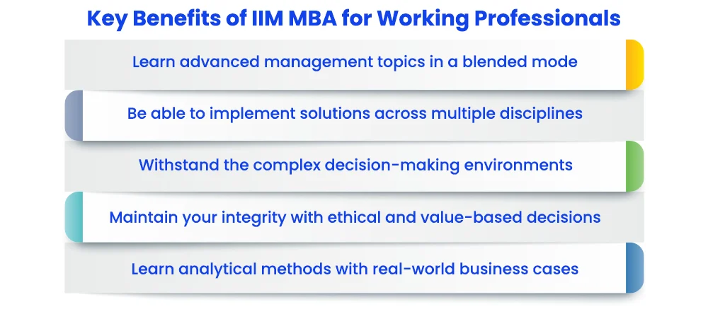 Key Benefits of IIM MBA for Working Professionals: