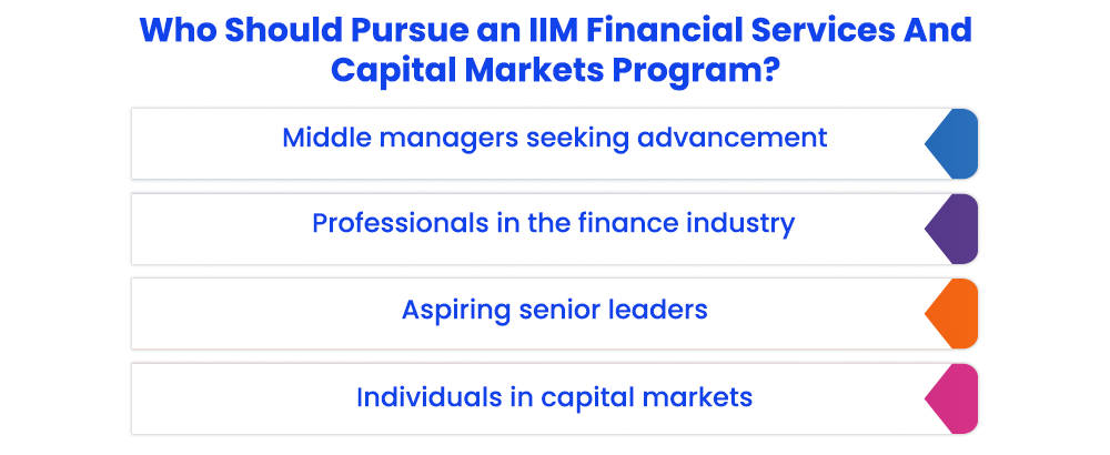 Who Should Pursue an IIM Financial Services And Capital Markets Program?
